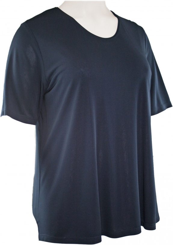 KjBRAND Edel-Shirt Halbarm A-Linie blau