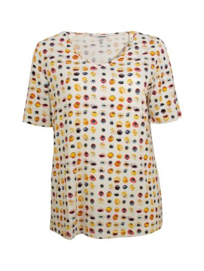 KjBRAND T-Shirt coloured dots flared