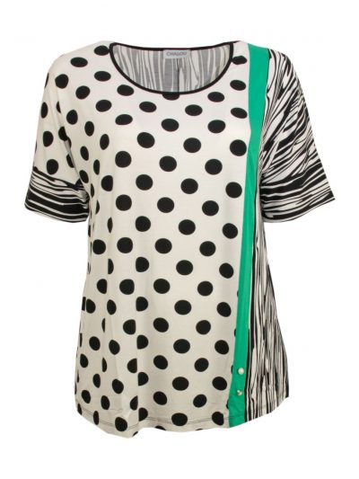 Chalou Shirt Tunica Donna Manica Corta Viscosa Colorato oversize grosse dimensioni XXL 