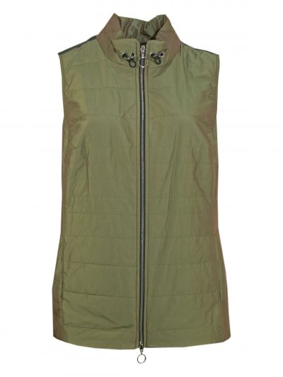 KjBRAND quilted waistcoat olive plus size