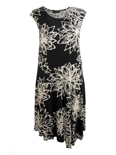 Doris Streich Dress black & white pointed plus size fashion online