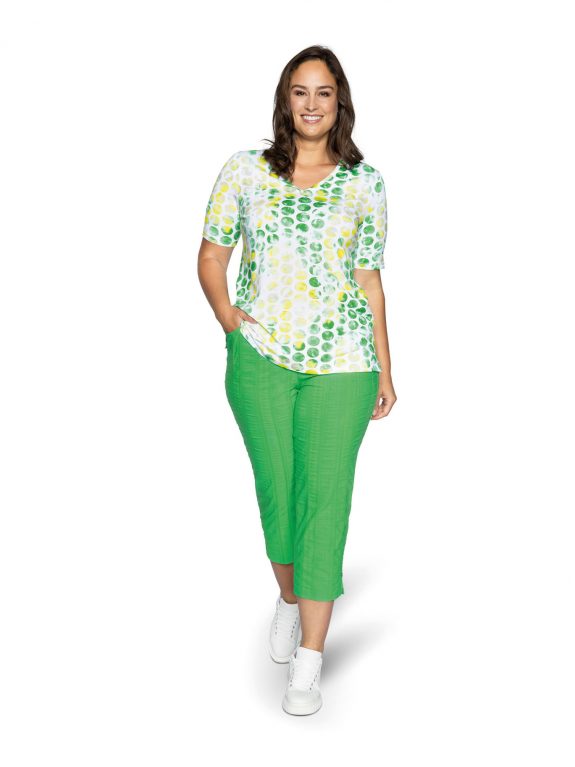 KjBrand Shirt grüne Tupfen A-Linie große Größen