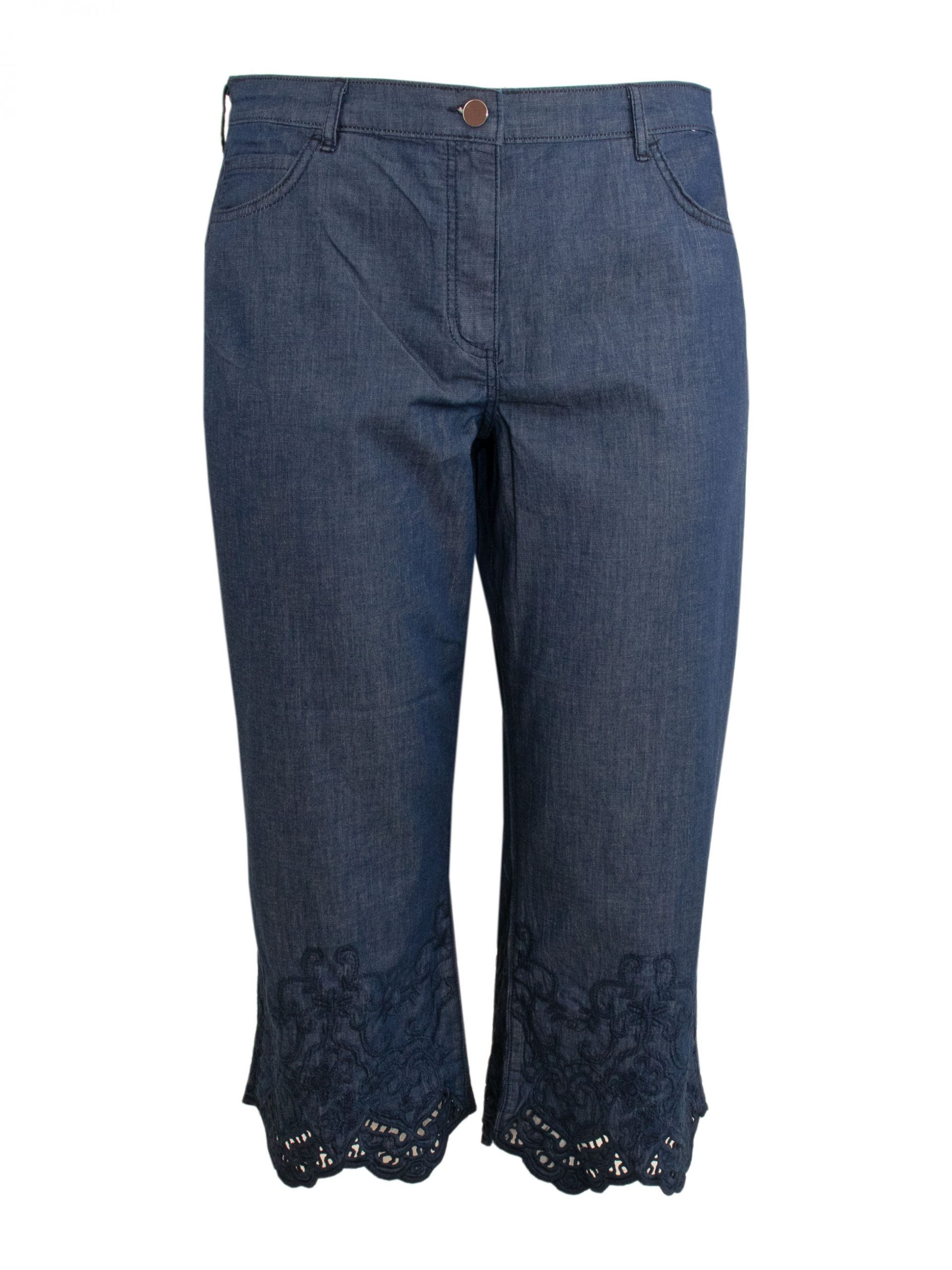 Elena Miro culotte jeans with lace - Curvy by BiNA plus size fashion