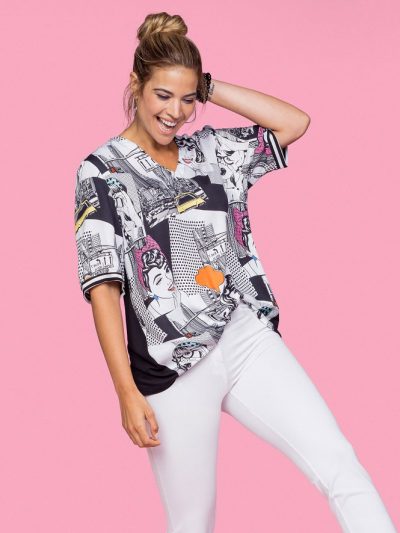 Comics Top with white Jeggings plus size online