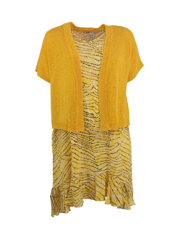 CISO Strickjacke Kurzjacke gelb große Größen Mode online kaufen