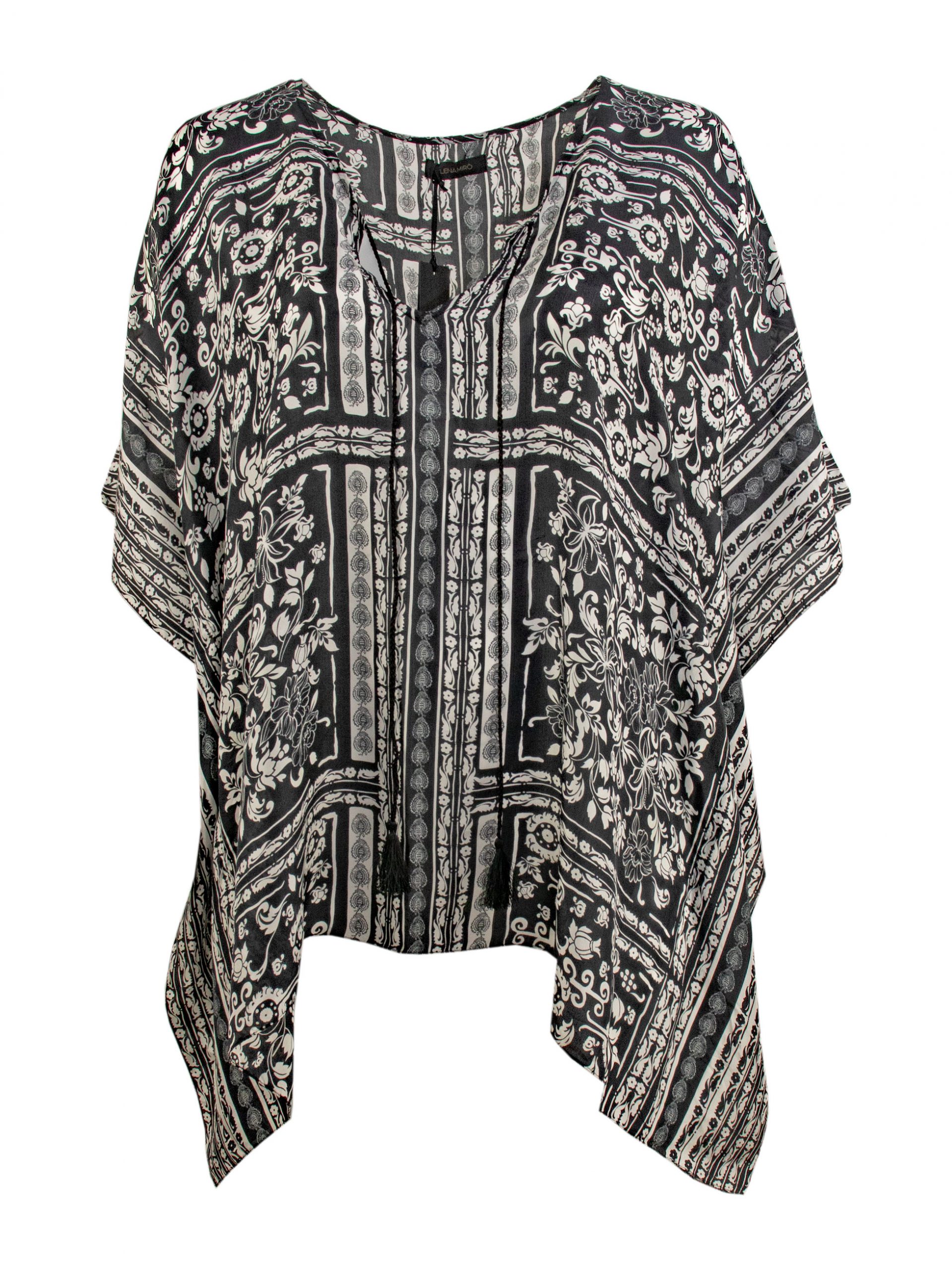 Elena Miro tunic silk black \u0026 white 