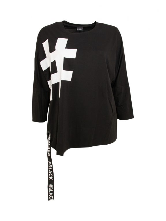 Gozzip Shirt Langarm Bändel große Größen Mode online kaufen