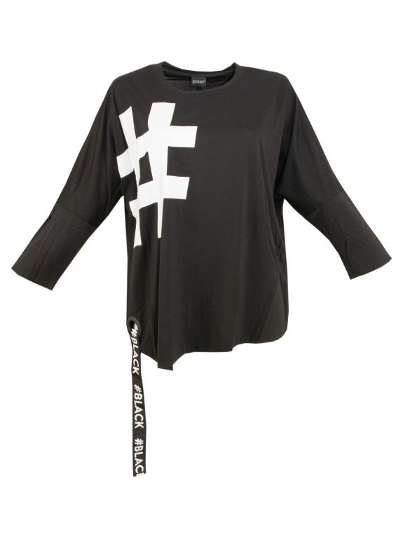 Gozzip Shirt Langarm Bändel große Größen Mode online kaufen