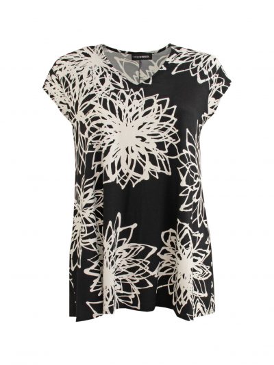Doris Streich Shirt A-Linie schwarz-weiß große Größen Mode online