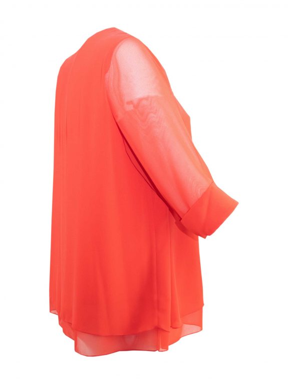 Verpass Tunika Bluse Shirt Chiffon rot große Größen Mode online