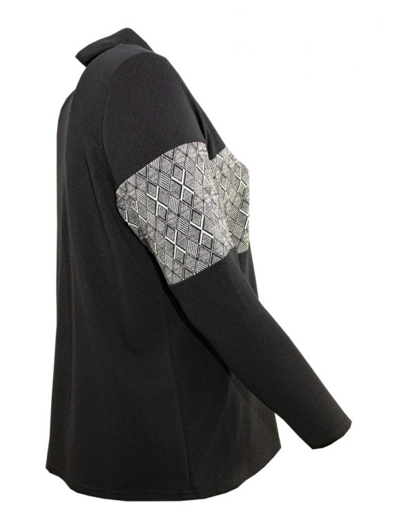 Mona Lisa Pullover-Shirt Jersey Rautenumster große Größen Mode online