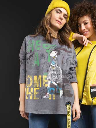 Doris Streich Sweatshirt comic große Größen Mode online